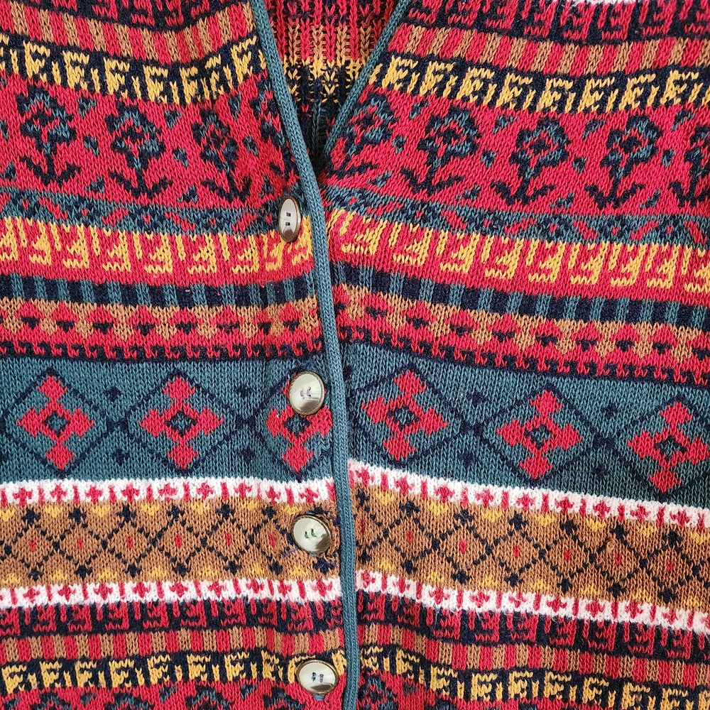 Colorful Patterned Knit Vest - Picture 5 of 5